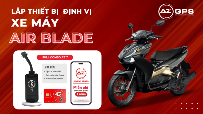 Lắp đặt thiết bị định vị xe máy 4G cho xe Air Blade