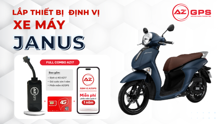 Lắp đặt thiết bị định vị xe máy 4G cho xe JANUS