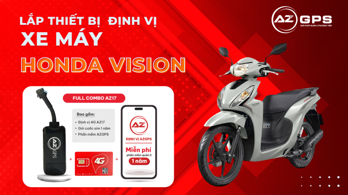 Lắp đặt thiết bị định vị xe máy 4G cho xe Honda Vision