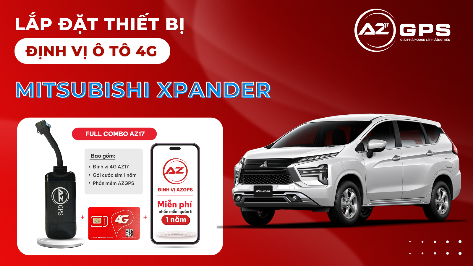 Lắp đặt thiết bị định vị ô tô 4G cho xe Mitsubishi Xpander