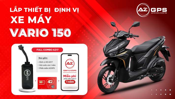 Lắp đặt thiết bị định vị xe máy 4G cho xe Vario 150