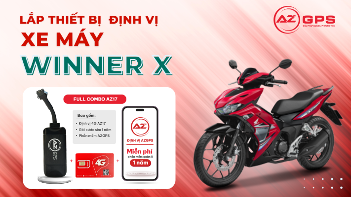 Lắp đặt thiết bị định vị xe máy 4G cho xe Winner X